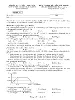 Đề thi HK1 Hóa học 11 năm 2018 – 2019 trường THPT Nguyễn Trãi – Hà Nội