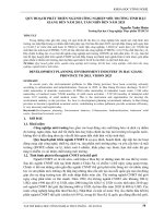 QUY HOẠCH PHÁT TRIỂN NGÀNH CÔNG NGHIỆP MÔI TRƯỜNG TỈNH HẬU GIANG ĐẾN NĂM 2015, TẦM NHÌN ĐẾN NĂM 2025