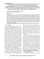 Áp dụng phương pháp phân tích nhân tố khám phá trong nghiên cứu các yếu tố ảnh hưởng đến quyết định vào học phân hiệu trường đại học lâm nghiệp của học sinh trung học phổ thông