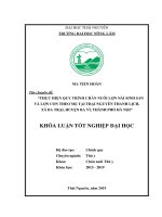 (Khóa luận tốt nghiệp) thực hiện quy trình chăn nuôi lợn nái sinh sản và lợn con theo mẹ tại trại lợn nguyễn thanh lịch, xã ba trại, huyện ba vì, thành phố hà nội