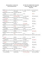 Đề thi tốt nghiệp THPT năm 2020 môn Hóa học có đáp án - Bộ Giáo dục và Đào tạo