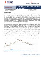CTCP ĐẦU TƯ HẠ TẦNG KỸ THUẬT TP.HCM (CII) |  CÔNG TY CỔ PHẦN CHỨNG KHOÁN FUNAN (FNS)