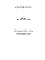 Kỷ yếu hội thảo khoa học BM TCNH tháng 12 năm 201