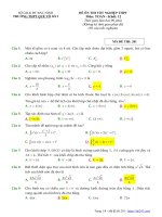 Đề ôn thi tốt nghiệp THPT 2020 môn Toán trường THPT Quế Võ 3 - Bắc Ninh - THI247.com