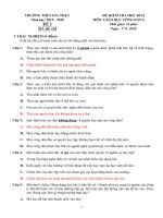 Đề thi học kỳ II môn: GDCD