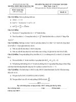 Đề kiểm tra HK1 Toán 11 năm 2019 – 2020 trường THPT Thị xã Quảng Trị | Toán học, Lớp 11 - Ôn Luyện