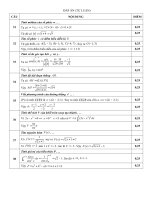 Đáp án bài kiểm tra học kỳ 2 môn toán lớp 11 trường THPT Hai bà trưng năm học 2016 - 2017 dạng tự luận | Toán học, Lớp 11 - Ôn Luyện