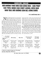 Bồi dưỡng theo nhu cầu công việc - Giải pháp cải tiến, nâng cao chất lượng, hiệu quả đào tạo, bồi dưỡng cán bộ, công chức.
