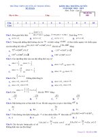 Đề kiểm tra thường xuyên môn toán lớp 10 năm học 2018-2019 trường THPT Chuyên lê thánh tông mã đề 888 | Toán học, Lớp 10 - Ôn Luyện