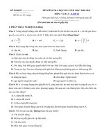 Bo de thi ki 1 lop 10 mon vat li 