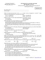 Đề thi học kì 2 Vật lí 12 năm 2019 - 2020 trường THPT Yên Lạc 2 - Vĩnh Phúc - THI247.com