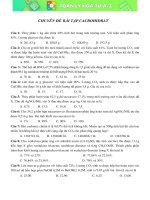 90 Bài tập trắc nghiệm Chuyên đề Cacbohidrat Có đáp án - Hóa Học