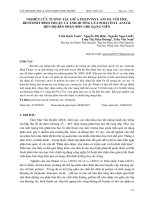 NGHIÊN CỨU TƯƠNG TÁC GIỮA POLIVINYL ANCOL VỚI URE, BENTONIT BÌNH THUẬN VÀ ẢNH HƯỞNG CỦA POLIVINYL ANCOL  ĐẾN ĐỘ BỀN PHÂN BÓN URE DẠNG VIÊN