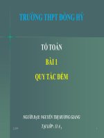 Quy tắc đếm | Toán học, Lớp 11 - Ôn Luyện
