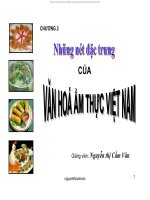 Những nét đặc trưng của văn hóa ẩm thực Việt Nam