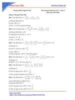 Đề cương ôn tập HK2 Toán 8 năm 2017 – 2018 trường Ngô Sĩ Liên – Hà Nội | Toán học, Lớp 8 - Ôn Luyện