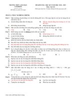Đề thi học kì 1 môn Vật lý lớp 10 năm 2018 - 2019 THPT A Hải Hậu có đáp án | Vật Lý, Lớp 10 - Ôn Luyện