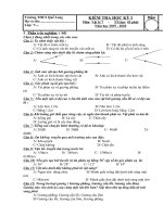 Đề thi học kì 1 môn Vật lý lớp 7 năm 2019 - 2020 THCS Quế Long | Vật lý, Lớp 7 - Ôn Luyện