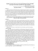 NGHIÊN CỨU KHẢ NĂNG XỬ LÝ NƯỚC THẢI SINH HOẠT BẰNG MÔ HÌNH ĐẤT NGẬP NƯỚC NHÂN TẠO DÙNG SẬY, NẾN, VETIVER