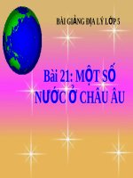 Bài giảng Địa lý 5 bài 21 Một số nước ở Châu Âu | Địa lý, Lớp 5 - Ôn Luyện