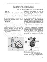 Kết quả bước đầu phẫu thuật Fontan tại trung tâm Tim mạch - Bệnh viện E
