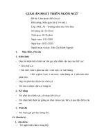 GIÁO án PHÁT TRIỂN NGÔN NGỮ làm quen chữ cái u,ư