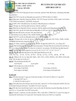 Đề cương cuối kì 1 môn Hóa lớp 12 năm 2019 THPT Thuận Thành