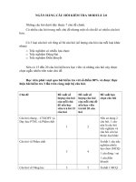 NGÂN HÀNG câu hỏi KIỂM TRA MODULE 2  bài cuối khoa 