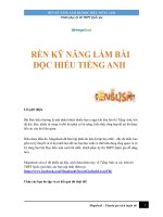 Rèn kỹ năng làm bài Đọc hiểu tiếng Anh - Kỳ thi THPT Quốc gia - Tiếng anh