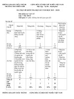 Đề thi học kì 1 môn Vật lý lớp 7 năm 2019 - 2020 THCS Biên Giới có đáp án | Vật lý, Lớp 7 - Ôn Luyện
