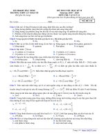 Đề thi học kì 2 Vật lý 12 năm 2019 - 2020 trường THPT Lý Thái Tổ - Bắc Ninh - THI247.com