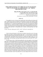 TỔNG HỢP NANO BẠC TỪ CHIẾT XUẤT VỎ CHANH DÂY TÍM VÀ ỨNG DỤNG XÁC ĐỊNH ION Pb2+, Zn2+ TRONG MÔI TRƯỜNG NƯỚC