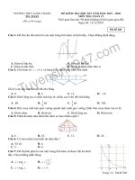 Đề thi học kì 1 môn Toán lớp 12 năm 2019 THPT Long Thạnh