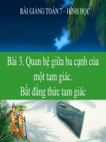 Quan hệ giữa ba cạnh của một tam giác Bất đẳng thức tam giác | Toán học, Lớp 7 - Ôn Luyện