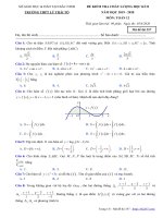 Đề thi học kì 2 Toán 12 năm 2019 - 2020 trường THPT Lý Thái Tổ - Bắc Ninh - THI247.com