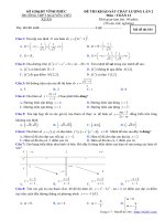 Đề khảo sát Toán 12 lần 2 năm 2019 - 2020 trường Nguyễn Viết Xuân - Vĩnh Phúc - THI247.com