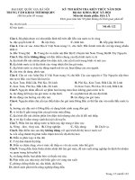 Đề kiểm tra kiến thức môn Địa lý lần 2 năm 2020 trường ĐHQG Hà Nội - THI247.com