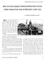 Báo chí cách mạng trong những năm chống chiến tranh phá hoại ở miền Bắc ( 1965 - 1968).