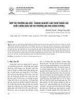 Hợp tác trường Đại học - Doanh nghiệp giải pháp nâng cao chất lượng đào tạo tại trường Đại học Hùng Vương