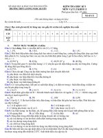 Đề thi HK1 Vật lý 11 năm 2018 – 2019 trường Lương Ngọc Quyến – Thái Nguyên