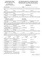 Đề kiểm tra học kỳ 1 Hóa học 11 năm 2017 – 2018 trường THPT Quế Võ 1 – Bắc Ninh