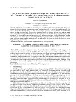ẢNH HƯỞNG CỦA GIÁ TRỊ THƯƠNG HIỆU NHÀ TUYỂN DỤNG ĐẾN GẮN BÓ CÔNG VIỆC CỦA NHÂN VIÊN: NGHIÊN CỨU TẠI CÁC DOANH NGHIỆP NGÀNH DỊCH VỤ TẠI TP.HCM