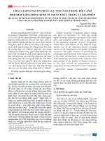 CHẤT LƯỢNG NGUỒN NHÂN LỰC VIỆT NAM TRONG BỐI CẢNH HỘI NHẬP CỘNG ĐỒNG KINH TẾ ASEAN THỰC TRẠNG VÀ GIẢI PHÁP