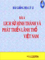 Bài giảng Địa lý 12 bài 4 Lịch sử hình thành và phát triển lãnh thổ | Lớp 12, Địa lý - Ôn Luyện
