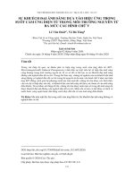 SỰ KHUẾCH ĐẠI ÁNH SÁNG DỰA VÀO HIỆU ỨNG TRONG SUỐT CẢM ỨNG ĐIỆN TỪ TRONG MÔI TRƯỜNG NGUYÊN TỬ BA MỨC CẤU HÌNH CHỮ V