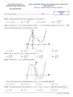 Đề khảo sát Toán 12 lần 2 trường Đồng Đậu Vĩnh Phúc năm 2019 2020, có đáp án