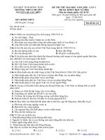 Đề thi thử Đại học năm 2020 môn Lịch sử lần 1 trường chuyên Nguyễn Quang Diêu – Đồng Tháp - THI247.com