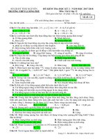 Đề thi HK2 Vật lý 12 năm 2017 – 2018 trường Lương Phú – Thái Nguyên - THI247.com