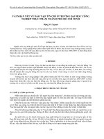 VÀI NHẬN XÉT VỀ ĐÀO TẠO TÍN CHỈ Ở TRƯỜNG ĐẠI HỌC CÔNG NGHIỆP THỰC PHẨM THÀNH PHỐ HỒ CHÍ MINH