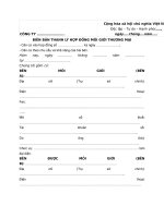 Download Thanh lý Hợp đồng môi giới thương mại